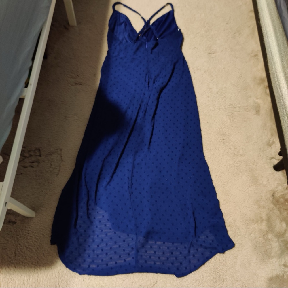 Lulu's Blue Midi Dress - Picture 7 of 7